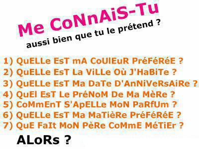 me connait tu assez?